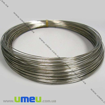 Дріт з пам'яттю, 0,6 мм, Сталь, Темне срібло, 11,5 см (для кольє) (OSN-053482)