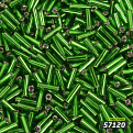 Бисер чешский Стеклярус 3, №57120, Зеленый блестящий, 7 мм (BIS-059332)
