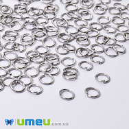 Колечки, Темное серебро, 5 мм, толщина 0,7 мм, 5 г (PIN-048761)