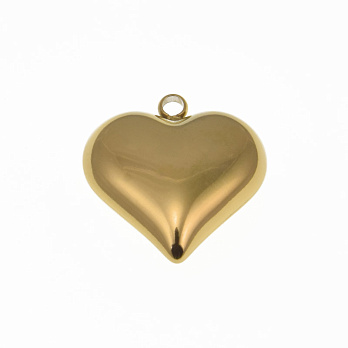 Подвеска из нерж. стали Сердце, 25х23 мм, Покрытие 18 kt (STL-059175)