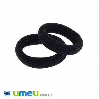 Резинка для волосся мікрофібра, 55 мм, Чорна (OSN-041690)