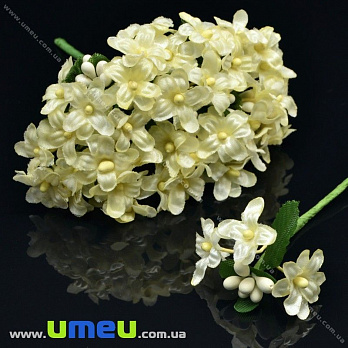 [Архів] Незабудки тканинні з тичинкою, 20 мм, Кремові (DIF-019820)