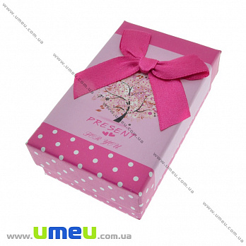Подарочная коробочка Прямоугольная, 8х5х2,6 см, Малиновая, 1 шт (UPK-035285)