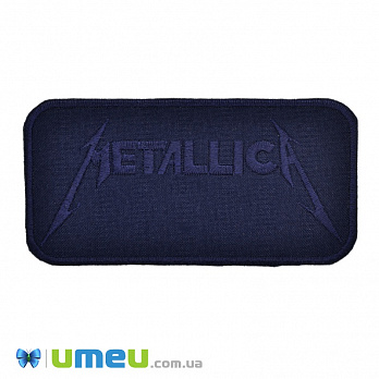 Термоаппликация Metallica, 12х6 см, Синяя, 1 шт (APL-038264)