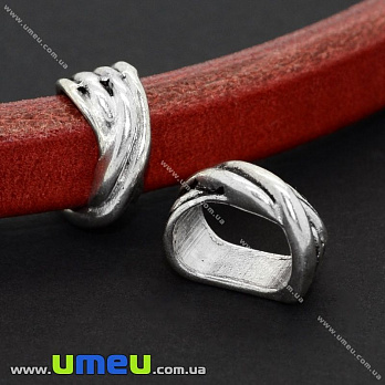 [Архів] Намистина мет. Regaliz, 13х7 мм, Античне срібло (BUS-009157)