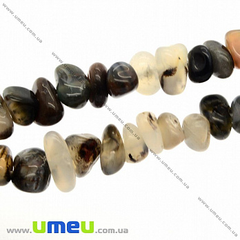 [Архів] Скол (крихта) натуральний камінь Агат великий, 10-15 мм, (60-62 см) (BUS-009204)
