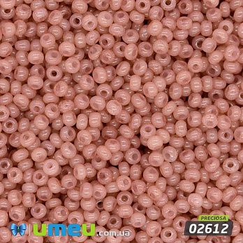 Бісер чеський №437/02612 Коричневий, Алебастровий, 10/0 (BIS-043792)