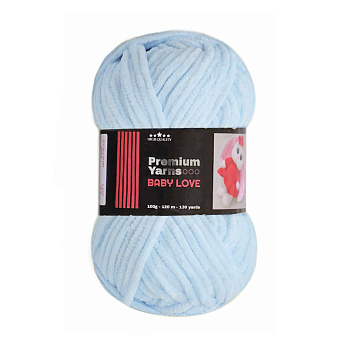 Пряжа Premium Yarn Baby Love 100 г, 120 м, Голубая светлая 306, 1 моток (YAR-056001)