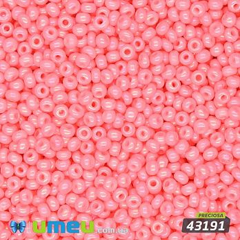 Бісер чеський №814/43191, Рожевий, Перламутровий, 10/0 (BIS-043932)