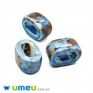 Намистина керамічна УЦІНКА, 19х10х13 мм, Блакитна, 1 шт (BUS-015745)