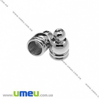 Ковпачок металевий, 9х6 мм, Темне срібло (OBN-007674)