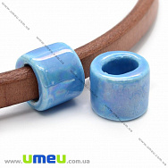 Намистина Regaliz (Licorice) керамічна, 17х14 мм, Блакитна, 1 шт (BUS-013597)