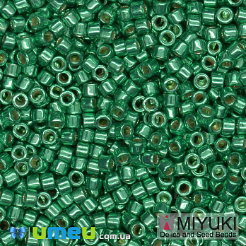 Бісер японський Miyuki Delica 11/0 DB2505, Duracoat Galvanized, Зелений (BIS-045496)