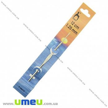 Крючок для вязания стальной Pony (Индия), 1,25 мм, 1 шт (YAR-024531)