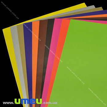 Бумага цветная на клеевой основе TIKI, А4, 10 цветов, 10 листов, 80 г/м2, 1 набор (DIF-033722)