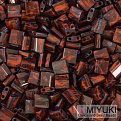 Бисер японский Miyuki TILA №4520, 5х5 мм, Красный Пикассо (BIS-053227)