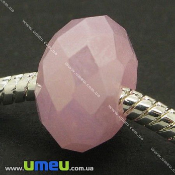 [Архів] Намистина PANDORA скляна під кришталь, 14х8 мм, Рожева (BUS-006868)