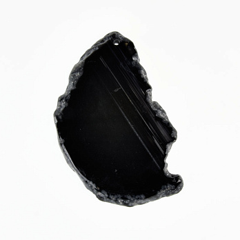 Зріз Агату, Чорний, 68х44 мм (POD-032545)