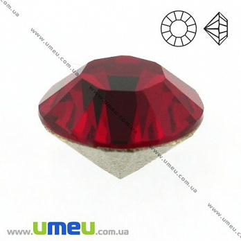 Стрази скляні конусні SS22 (5,0 мм), Червоні темні (STR-018877)