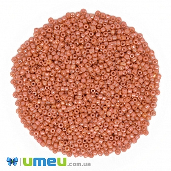 Бісер китайський дрібний, 12/0, Помаранчевий перламутровий, 2 мм (BIS-039304)