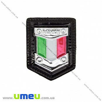 Аплікація пришивна лакова Fashion, 4,5х3,5 см, Чорна (APL-031728)