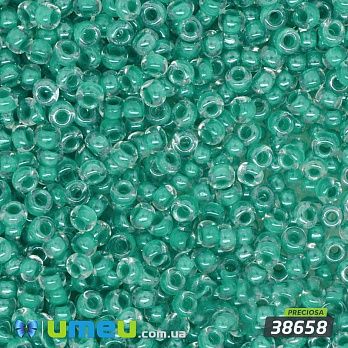 Бісер чеський №678/38658, Бірюзовий, Профарбований глазурований, 10/0 (BIS-008719)
