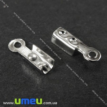 Затискачі, 8х2 мм, Темне срібло (ZAG-000350)