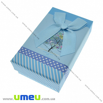 Подарочная коробочка Прямоугольная, 8х5х2,6 см, Голубая, 1 шт (UPK-035284)