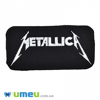 Термоаппликация Metallica, 12х6 см, Черно-белая, 1 шт (APL-038261)