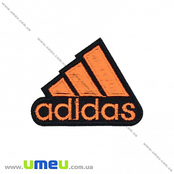 Термоаппликация Adidas, 5,5х4,5 см, Оранжевая, 1 шт (APL-029960)