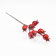 Гілка з ягідками шипшини, 19 см, Червона (DIF-056898)