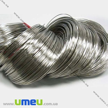 Дріт із пам'яттю, 0,6 мм, Сталь, Темне срібло, 5,5 см (для браслета) (OSN-059082)