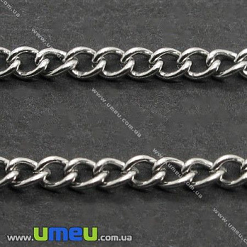 Ланцюг, Темне срібло, 4х3 мм (ZEP-007086)