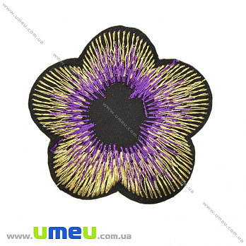 Термоаппликация Цветок, 5.5 см, Фиолетовая, 1 шт (APL-022330)