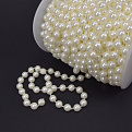 Бусины на нитке, Жемчуг, 8 мм, Молочные (KAB-035312)