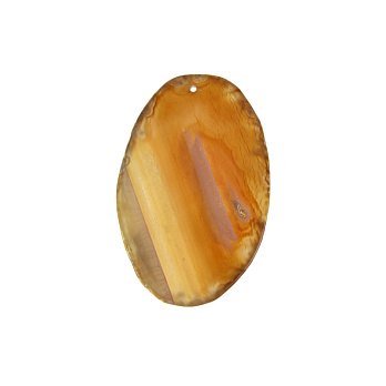 Зріз Агата, Коричневий, 63х42 мм (POD-032547)