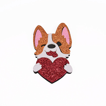 Декоративний виріб з фоамірану Собачка з серцем, 8,5х5 см, Різнокольорова (FOM-056581)