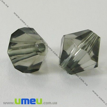 [Архів] Намистина акрилова Біконус, 14х13 мм, Сіра (BUS-000812)