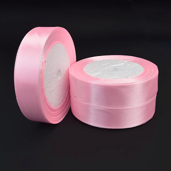 Атласна стрічка, 20 мм, Рожева (LEN-060325)
