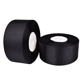 Репсовая лента, 40 мм, Черная (LEN-054873)