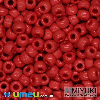 Бисер японский Miyuki круглый RR 6/0 №407, Красный, 5 г (BIS-046017)