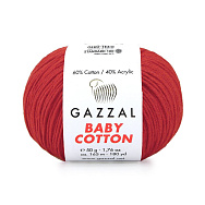 Пряжа Gazzal Baby Cotton №3443, 50 г, 165 м, Червона (YAR-062515)