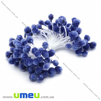 Тычинки на нитке в сахаре, Синие, 1 пучок (DIF-014991)