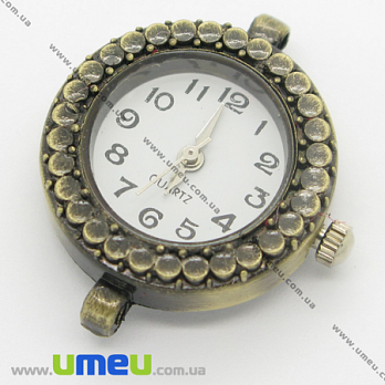 [Архив] Часы для браслетов круглые, Античная бронза, 29х22 мм, 1 шт (CLC-006164)