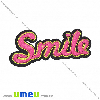 Термоаплікація Smile, 6,5х2,5 см, Рожева (APL-035181)