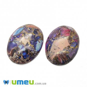 Кабошон нат. камінь Регаліт (Імператорська яшма), Овал, 30х22 мм (KAB-043098)