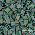 Бисер японский Miyuki TILA №146FR, 5х5 мм, Зеленый матовый АВ (BIS-053196)