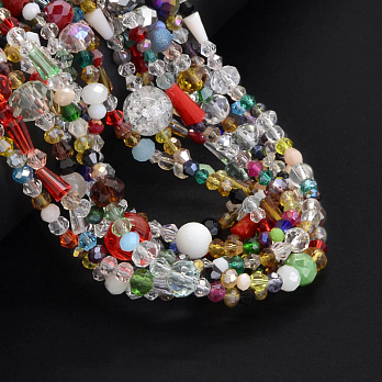 Намистини скляні, Мікс різнокольоровий (BUS-052181)