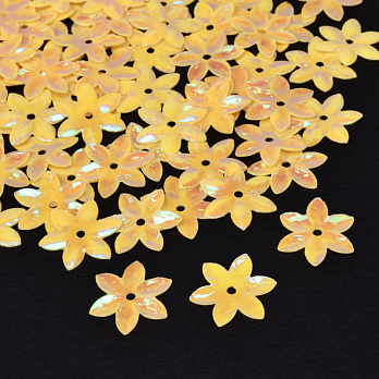 Паєтки Китай Квіти, 12 мм, Жовті АВ (PAI-052678)