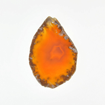 Зріз Агата, Червоно-коричневий, 69х46 мм (POD-020229)
